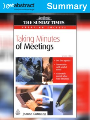cover image of Taking Minutes of Meetings (Summary)